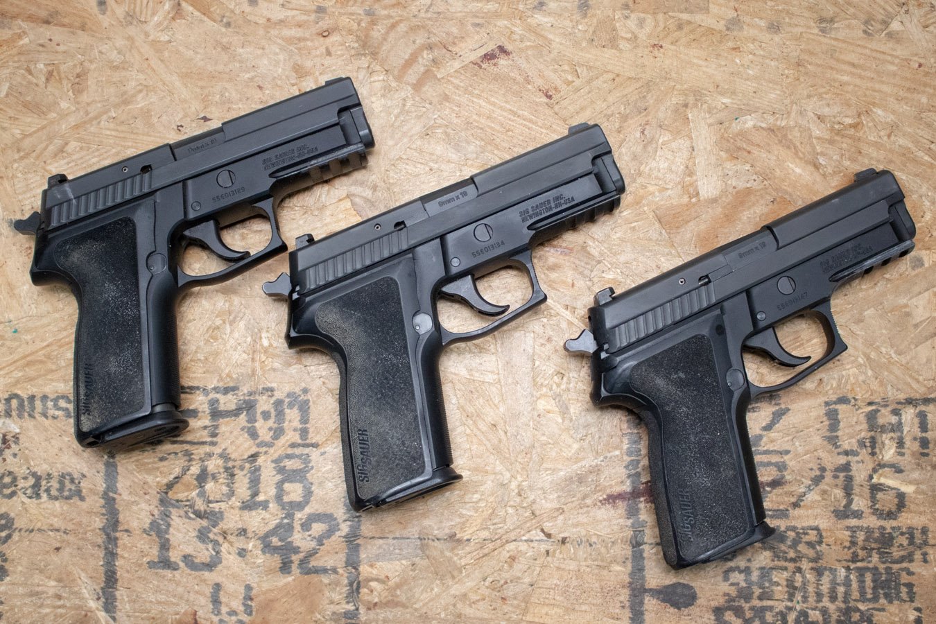 SIG SAUER P229R 9mm DA/SA Police Trade-In Pistols (Fair Condition)